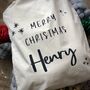 Personalised Merry Christmas Large Cotton Sack, thumbnail 2 of 2