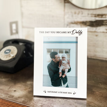 Personalised The Day You Became My Dad Photo Frame, 4 of 10