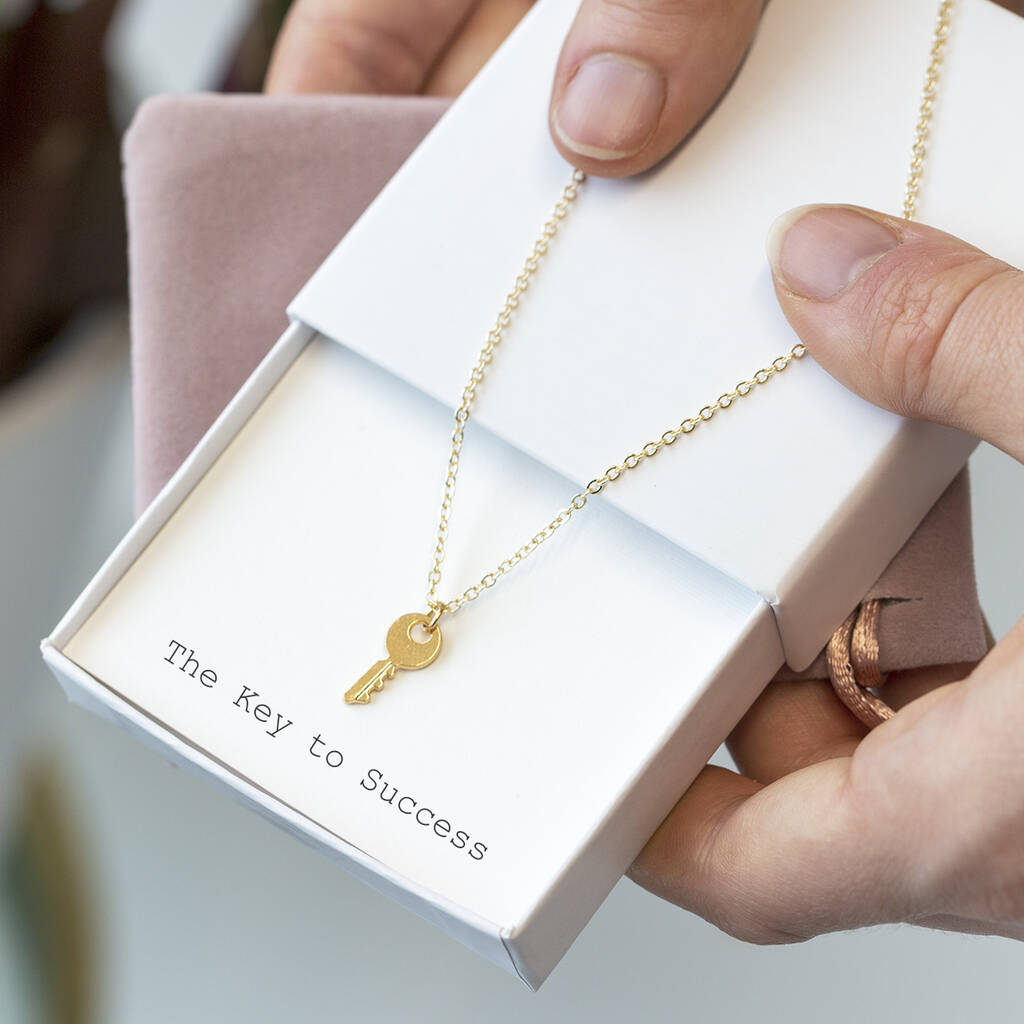 The Key To Success Necklace Letterbox Gift, 1 of 7
