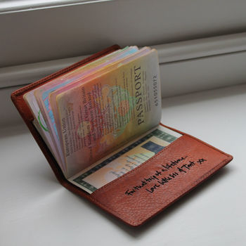 Personalised Leather Passport Holder, 9 of 12