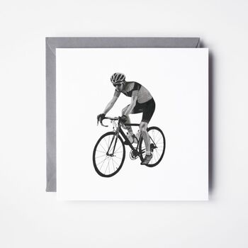 Cyclist Bike Greeting Card, 2 of 8