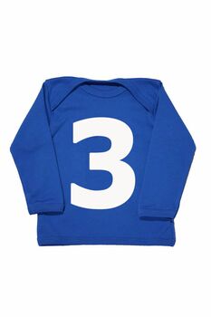 Birthday Top, I Am Three, Kids T Shirt, Number Top, 4 of 4