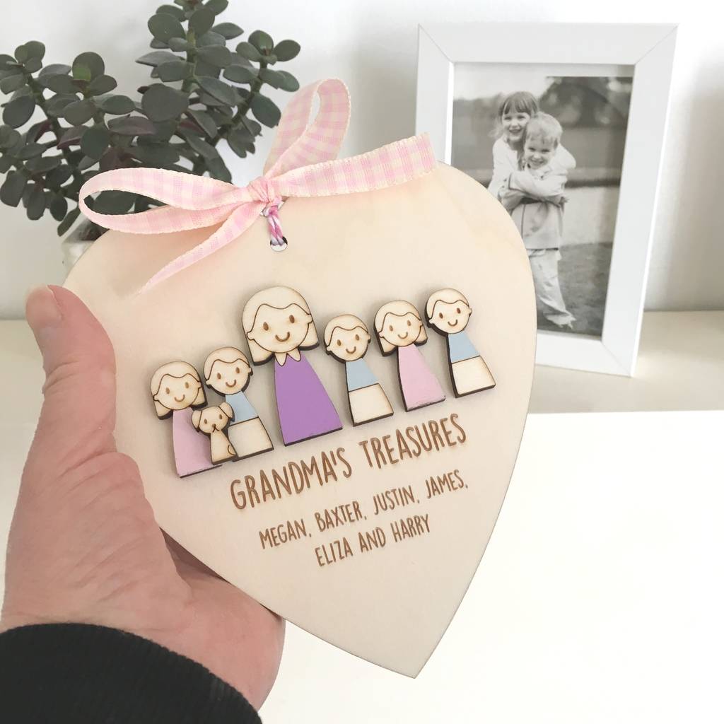 Personalised Nanny Or Grandma's Keepsake Heart, 1 of 6
