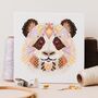 Mandala Panda Cross Stitch Craft Kit, thumbnail 1 of 6