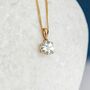 Personalised Solid 9ct Gold March Aquamarine Birthstone Necklace, thumbnail 1 of 11