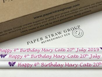 Personalised Children's Birthday Paper Straws, 5 of 6