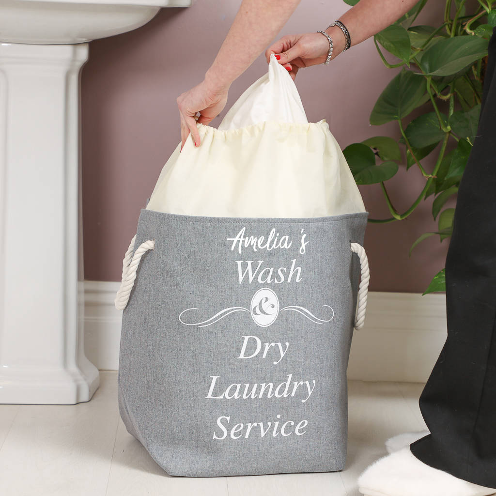 personalised laundry service washing bag by dibor