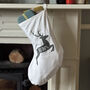 Personalised Reindeer Name Christmas Stocking, thumbnail 2 of 5