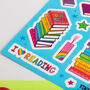 Reading And Books A5 Vinyl Sticker Sheet, thumbnail 4 of 9