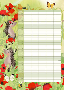 Hedgehugs 2026 Family Organiser Calendar, 5 of 5