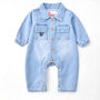 Monkey Denim Romper Babies And Toddlers, thumbnail 4 of 8
