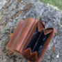 Women's Luxury Oiled Leather Small Trifold Purse Rfid Protected Personsalised, thumbnail 6 of 6