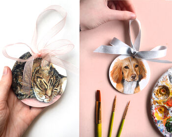 Personalised Pet Portrait Ceramic Hanging Decoration, 11 of 11