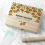 Personalised Orange Grove Recipe Box, thumbnail 1 of 10