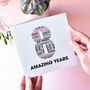 Personalised Name And Date Milestone Anniversary Card, thumbnail 4 of 6