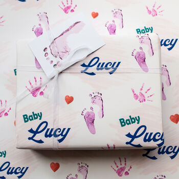 Personalised Baby Footprint Wrapping Paper, 5 of 5