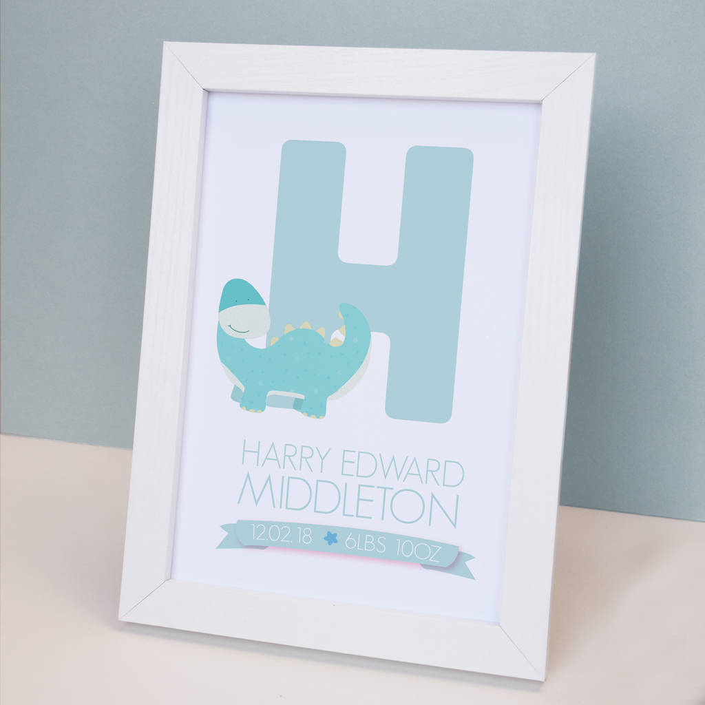 Dinosaur Letter Print By Cows & Kisses | notonthehighstreet.com