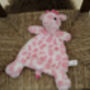 Embroidered Soft Blue Giraffe Comforter Toy, thumbnail 7 of 7