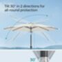 3m Garden Parasol Umbrella Upf 50+ Sun Shade 30° Tilt, thumbnail 6 of 12