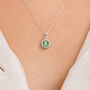 Personalised Sterling Silver August Peridot Birthstone Necklace, thumbnail 1 of 12