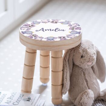 Personalised Childs Name Wooden Stool, 2 of 2