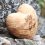 Personalised Olive Wood Valentine Anniversary Heart, thumbnail 9 of 11