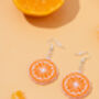 Make Your Own Oranges Earrings Cross Stitch Kit, thumbnail 3 of 5