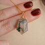 Genuine Moss Agate Necklace, thumbnail 3 of 9