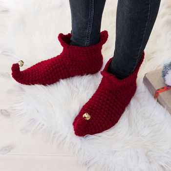 Crocheted Christmas Elf Boots, 7 of 10