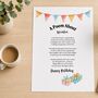 Personalised 80th Birthday Gift Print Special Poem, thumbnail 1 of 10