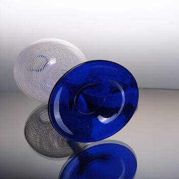 Supporto Blu Neck Hand Blown Glass Vase, 5 of 5