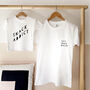 Personalised Funny Snack, Parent And Child Father's Day T Shirt Set, thumbnail 1 of 6