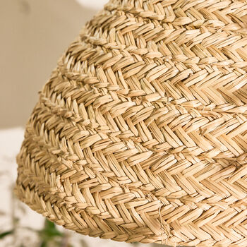 Seagrass Plaid Dome Easy Fit Ceiling Shade, 3 of 4