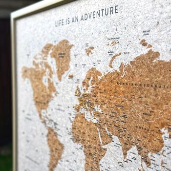 Push Pin World Map Board Travel Gifts, 4 of 9