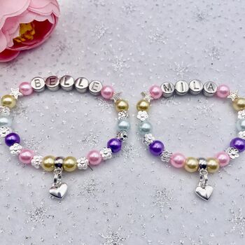 Personalised Heart Charm Bracelet Star Of The Week Bracelet, 11 of 11