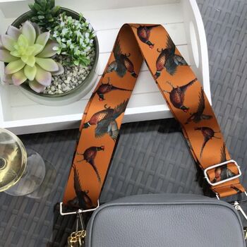 Pheasants Bag Strap | Extra Long Crossbody Replacement Bag Strap, 3 of 6