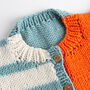 Toddler Colour Block Cardigan Easy Knitting Kit, thumbnail 7 of 10