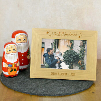Personalised Daddy/Grandad First Christmas Frame, 2 of 3