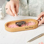 Personalised Oak And Leather Jewellery Trinket Dish, thumbnail 1 of 11