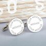 Personalised Any Message Silver Cufflinks, thumbnail 1 of 4