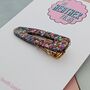 Rainbow Glitter Hair Clip / Pride Celebration Barrette / Colourful Festival Fashion Slide / Multi Colour Statement Hair Accessory, thumbnail 4 of 4