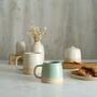 Espresso Ceramic Mugs, Mini Mugs In Pastel Colours, thumbnail 7 of 7