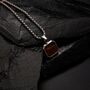 Engravable 3mm Tiger Eye Pendant Chain, thumbnail 4 of 11