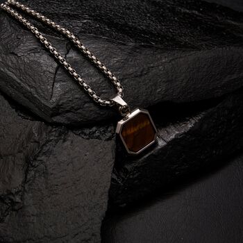 Engravable 3mm Tiger Eye Pendant Chain, 4 of 11