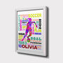 Female Footballer Personalised Typography Print, thumbnail 1 of 4