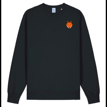 Unisex Organic Cotton Embroidered Fox Sweatshirt, 12 of 12