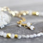 Skinny White Diamond And Moonstone Bracelet, thumbnail 8 of 11
