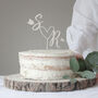 Personalised Initials Wooden Wedding Cake Topper, thumbnail 2 of 5