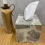 Wooden Tissue Box Cover Silver Coral, thumbnail 2 of 3
