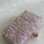 Dark Pink Handcrafted Rectangular Clutch Bag, thumbnail 3 of 10
